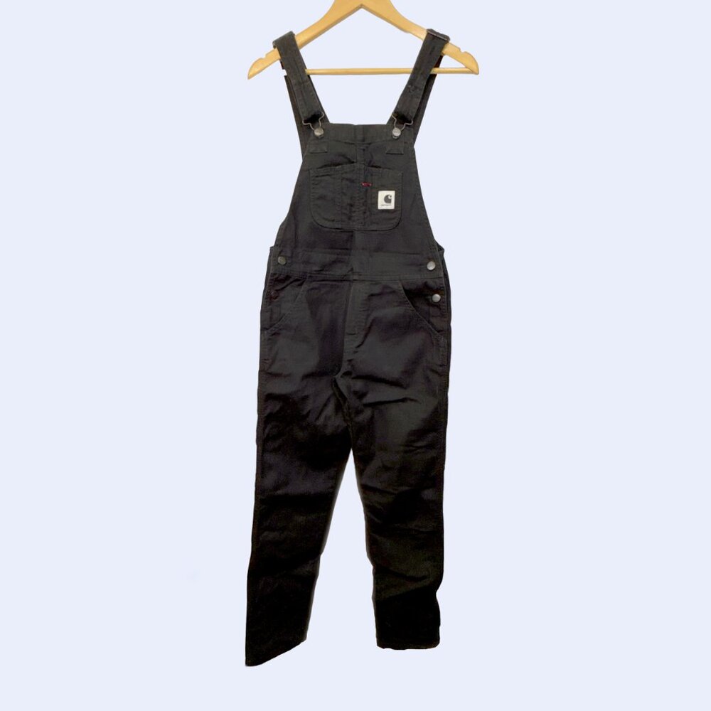 Carhartt WIP W’ Bib Overall Straight – Rinsed Black – Size XS – Pre-Owned